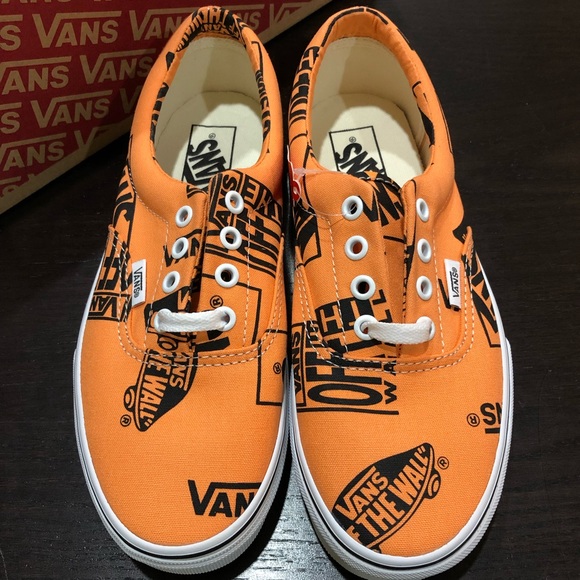 Vans Era Logo Mix shoes Tangerine Black - Picture 2 of 5